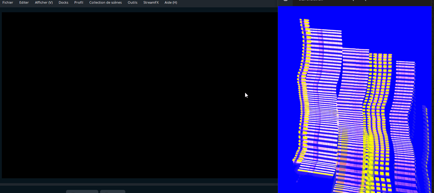 GIF de démonstration du plugin Scrab, qui affiche à la volée dans OBS le contenu d&rsquo;une capture d&rsquo;écran