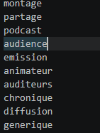 Un fichier texte simple avec un mot à deviner par ligne