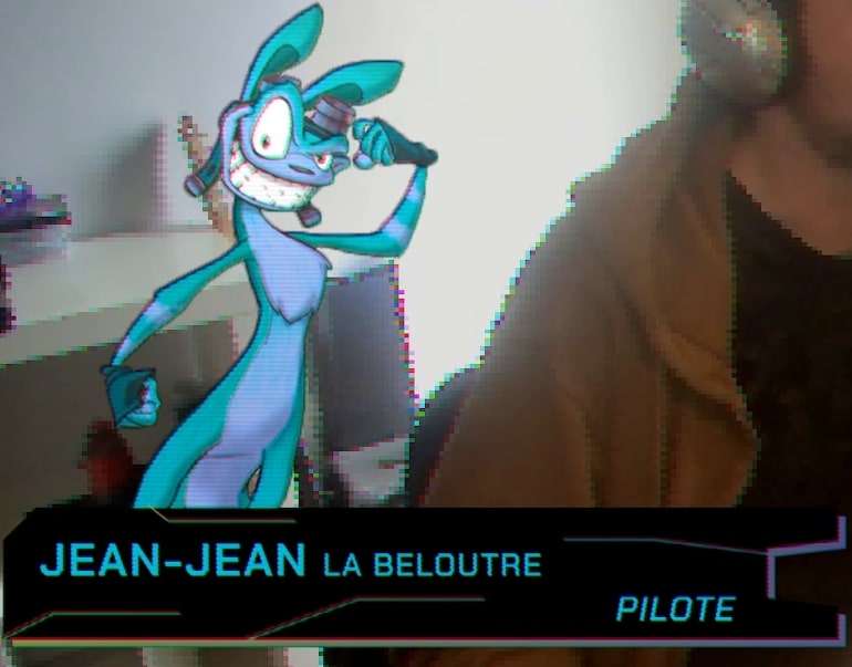 Bandeau de bas d’écran avec avatar et infos du personnage