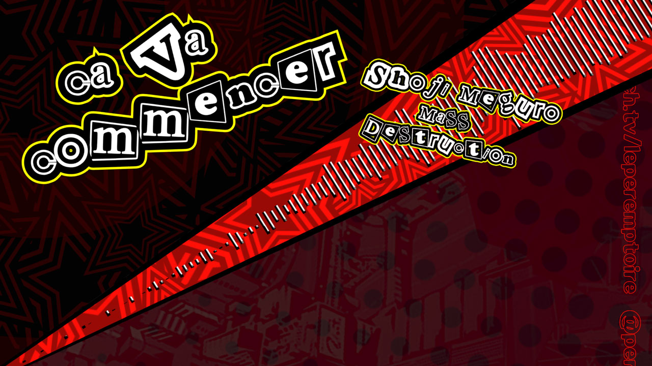 Capture d'écran de l'écran d'accueil de l'overlay Persona 5